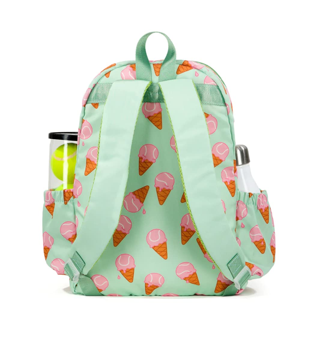Ame & Lulu Little Love Tennis Backpack for Kids - Cute Pink Sports Bag for Girls, School Backpack with Insulated Lunch Box Pocket - Perfect for Tennis Practice, School, and Travel