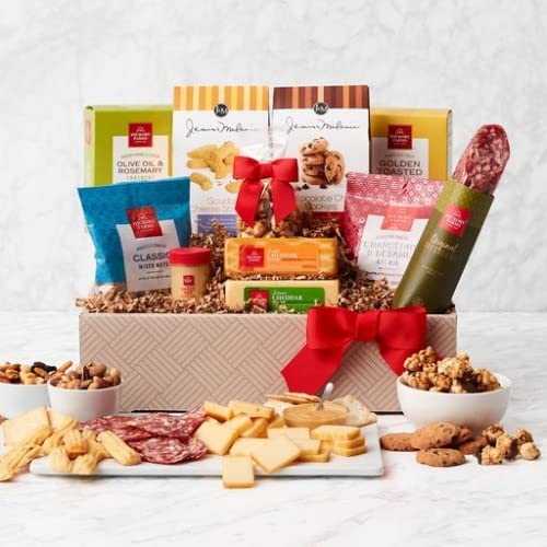 Hickory Farms Holiday Savory Gift Box - Premium Meat & Cheese Sampler for Christmas Gifts, Party Platters & Family Gatherings