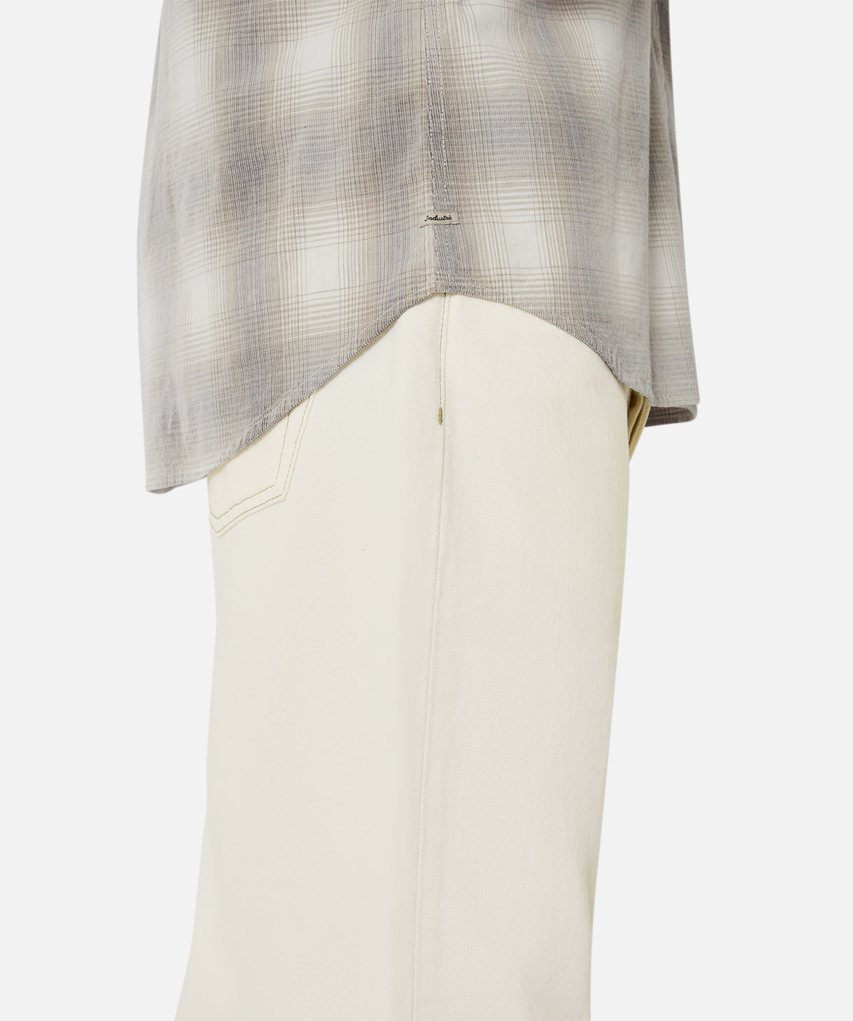 The Saybrook LS Shirt - Men's Long Sleeve Casual Button-Down Shirt in Grey/Wheat Plaid - Perfect for Office, Date Night & Outdoor Adventures