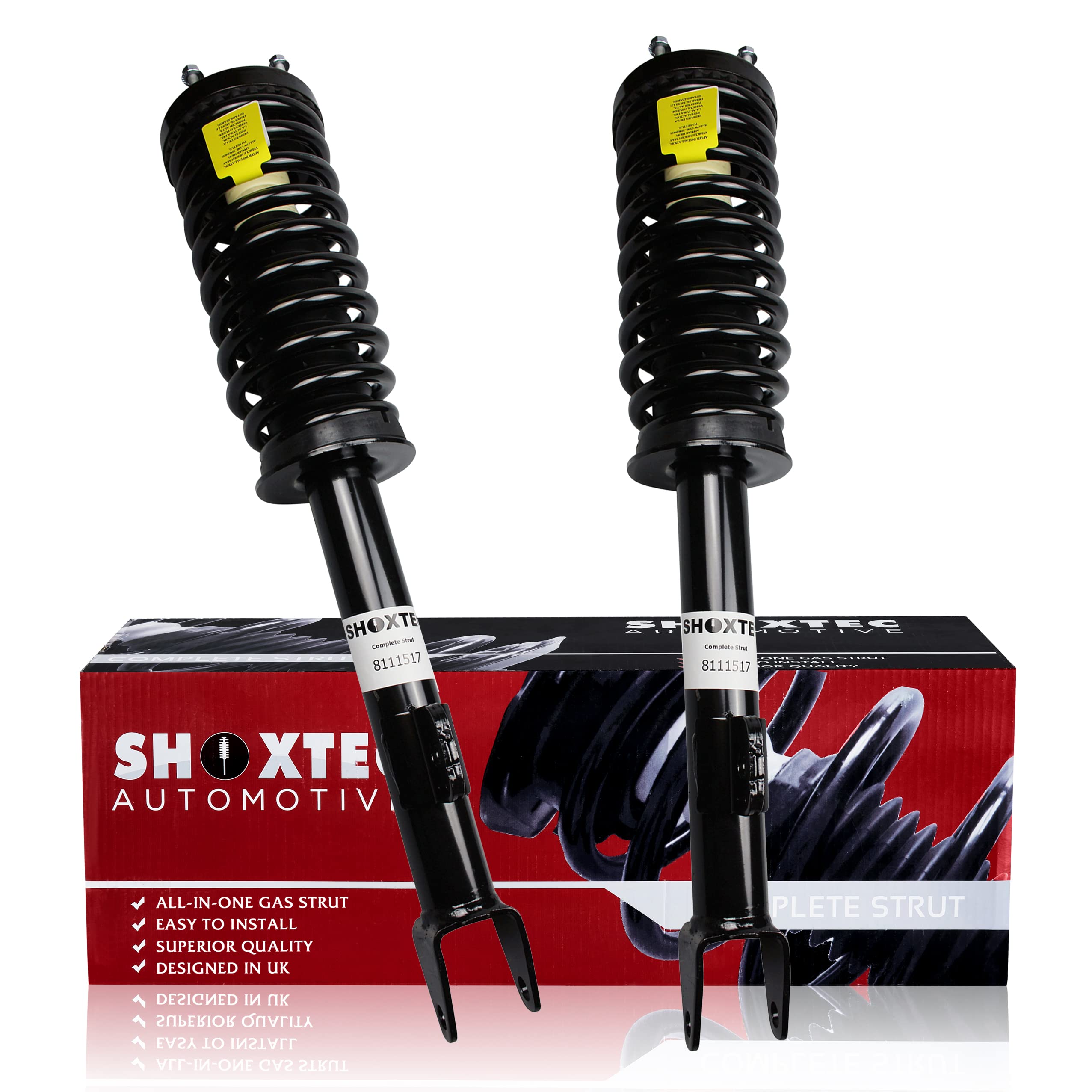 Shoxtec Front Pair Complete Struts Replacement for 2005-2010 Chrysler 300, 2006-2009 Dodge Charger & 2005-2008 Dodge Magnum - Coil Spring Shock Absorber Kit (Replaces Part #172248) - Smooth Ride & Improved Handling for Daily Commute & Highway Driving