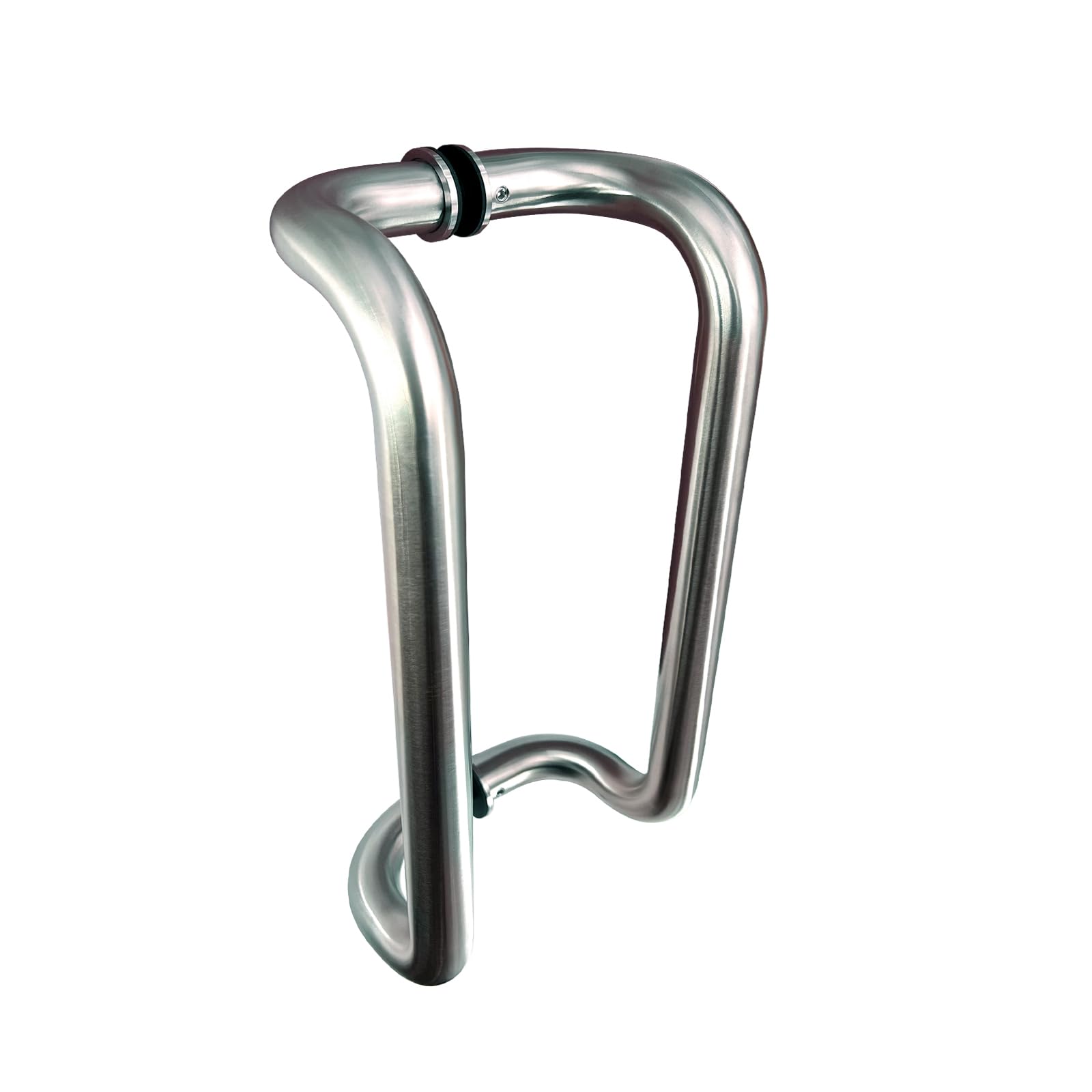 Stainless Steel Offset Back-to-Back Pull Handle for Glass & Aluminum Doors - Satin Finish, Durable & Corrosion-Resistant - Perfect for Commercial Entrances, Office Buildings & Modern Home Interiors