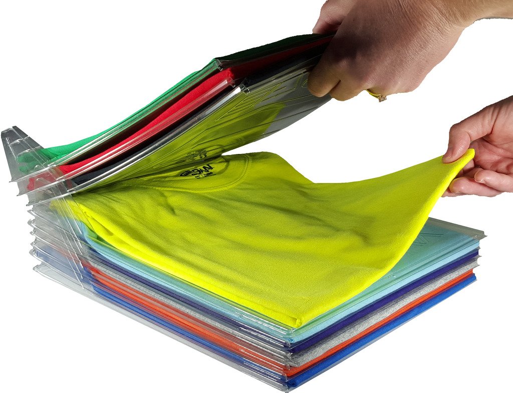 20-Pack Regular Size Closet Organizer & Shirt Folder - Space Saving Storage Solution for Wardrobe, Dresser & Travel Packing