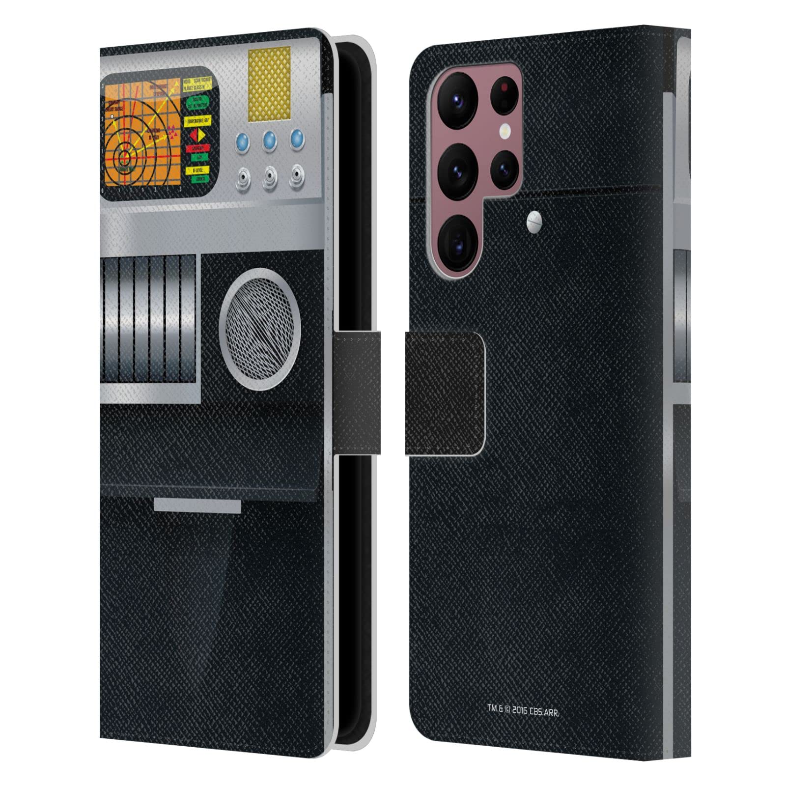 Star Trek Tricorder Leather Wallet Case for Samsung Galaxy S22 Ultra 5G - Officially Licensed Book Style Phone Cover | Perfect for Trekkies, Sci-Fi Fans & Everyday Use
