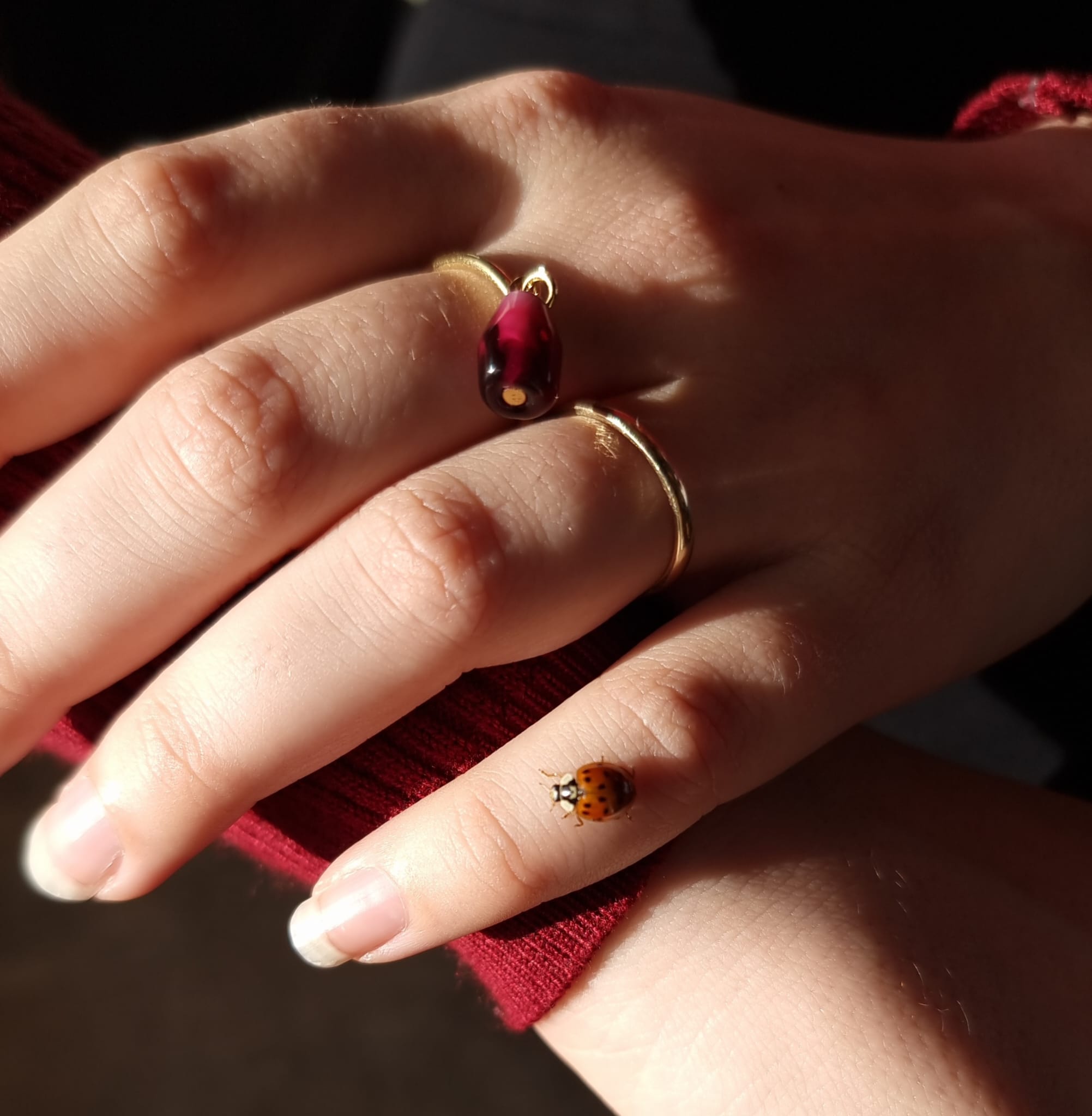 Persephone Pomegranate Ring - Elegant Gemstone Jewelry for Women, Dainty Red Stone Ring, Perfect for Gift Giving, Date Nights & Special Occasions