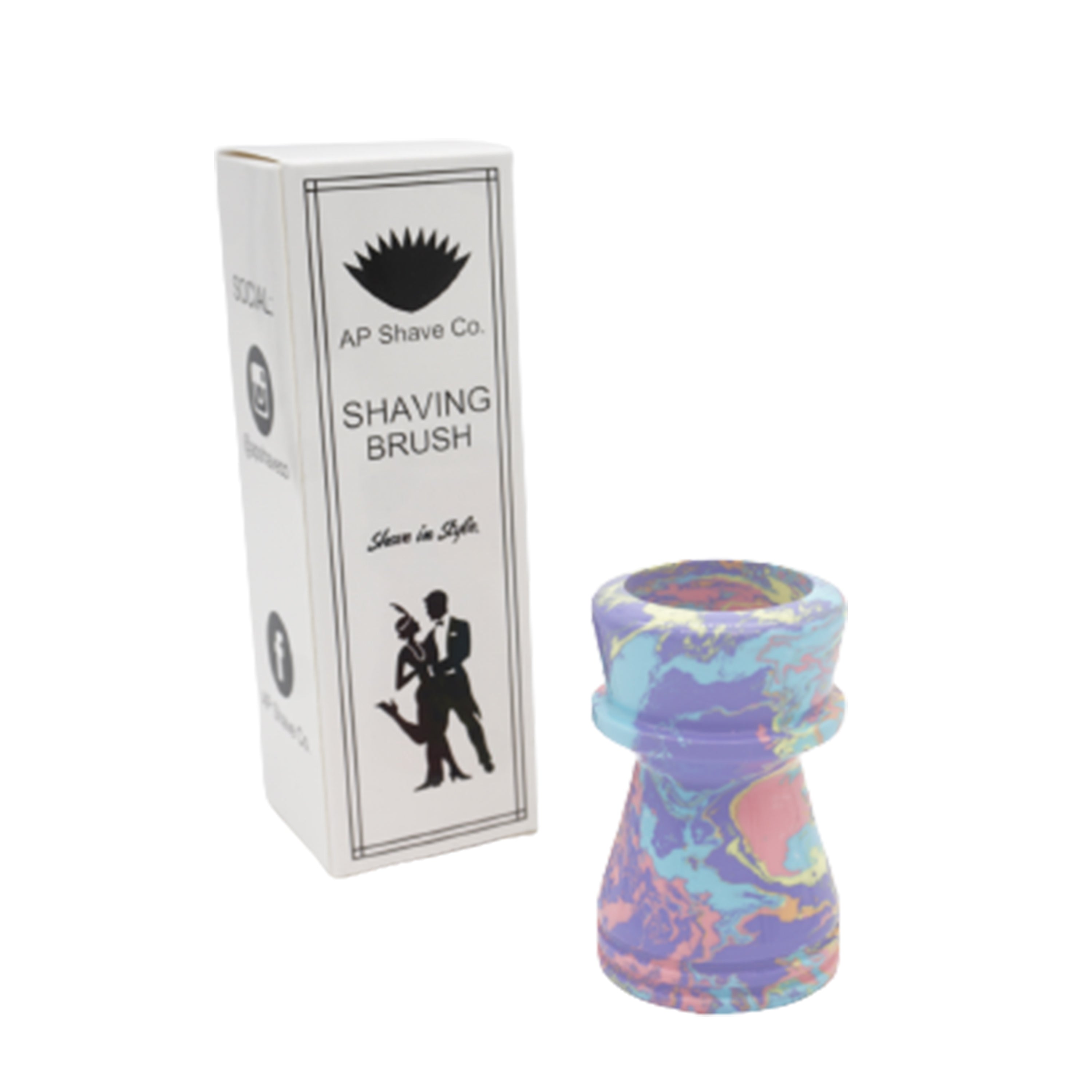 Handmade Spring Pastel Tie Dye Shaving Brush Handle - Fits 28mm & 30mm Knots - Perfect for Wet Shaving, Grooming Kits & Luxury Bathroom Accessories