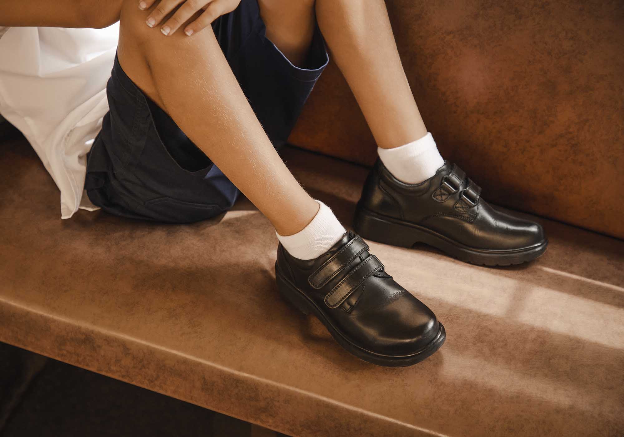 Koala By Grosby Kairan Adjustable Strap Leather School Shoes for Kids - Comfortable & Durable Oxford Shoes for Boys & Girls - Perfect for School, Play & Everyday Wear