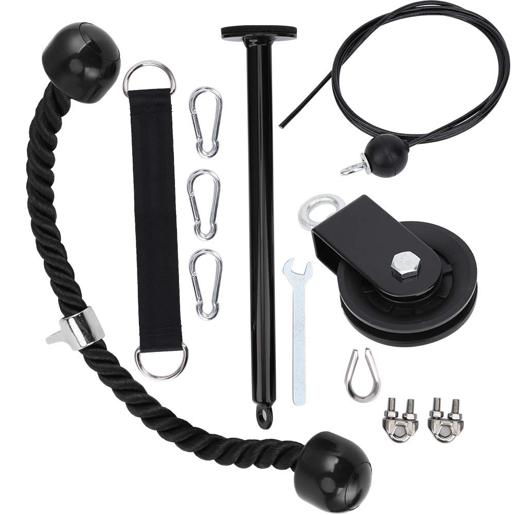 FETION Home Gym Pulley System - Arm Strength & Triceps Trainer for DIY Fitness
