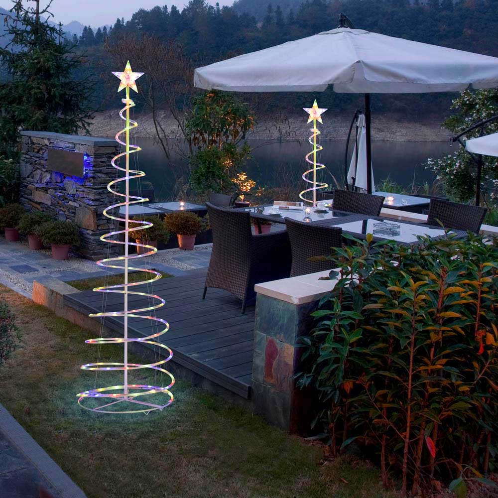 6ft LED Spiral Christmas Tree with USB Power - Decorative Holiday Lighting for Home, Office & Party Decorations