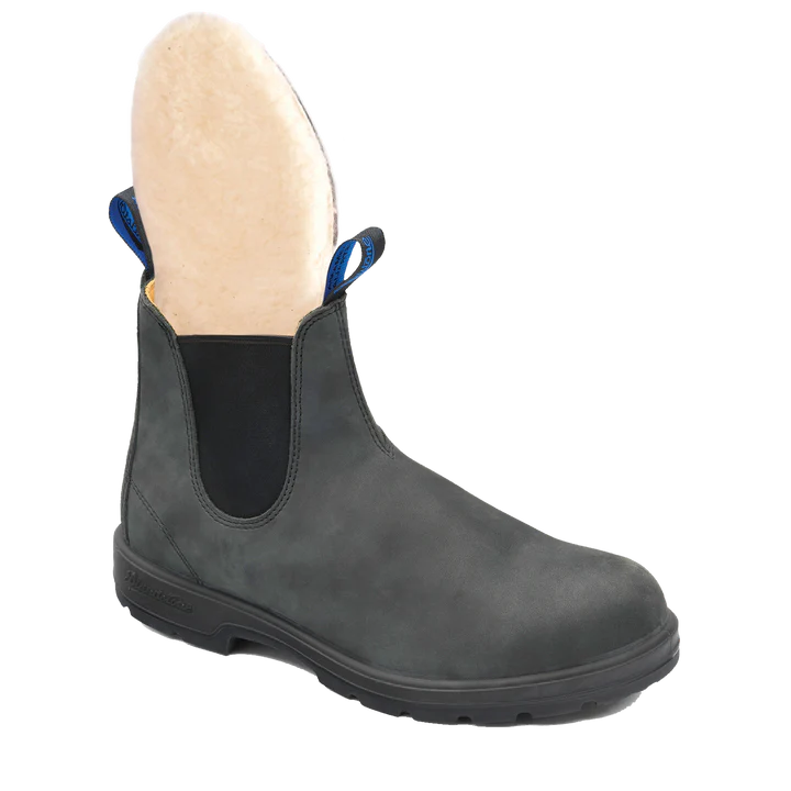 Blundstone 1478 Winter Thermal Boots - Rustic Black Waterproof Leather Chelsea Boots for Men & Women - Perfect for Hiking, Snow & Cold Weather Outdoor Activities