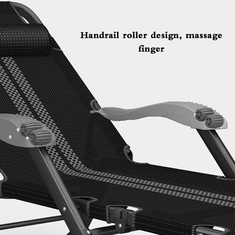 Outdoor Recliner Folding Lounge Chair - Extra Wide Heavy Duty Grey Lazy Couch for Office Nap, Patio, Beach & Camping | Portable Folding Bed & Chair