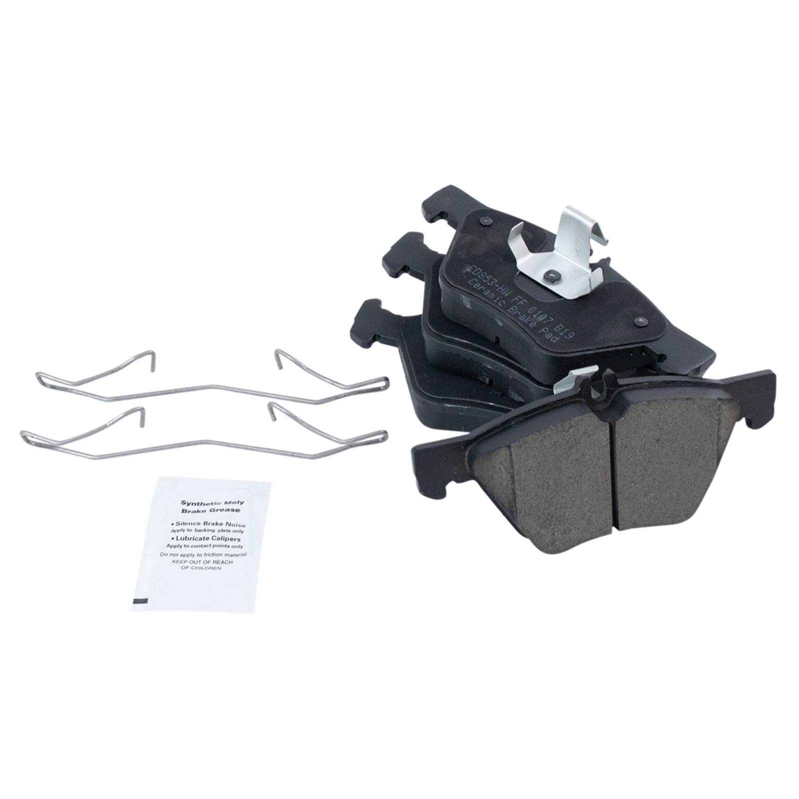 TRQ Premium Ceramic Brake Pads & Performance Rotors Front Kit - Compatible with Chrysler 300, Mercedes C-Class - Perfect for Daily Commuting & High-Performance Driving
