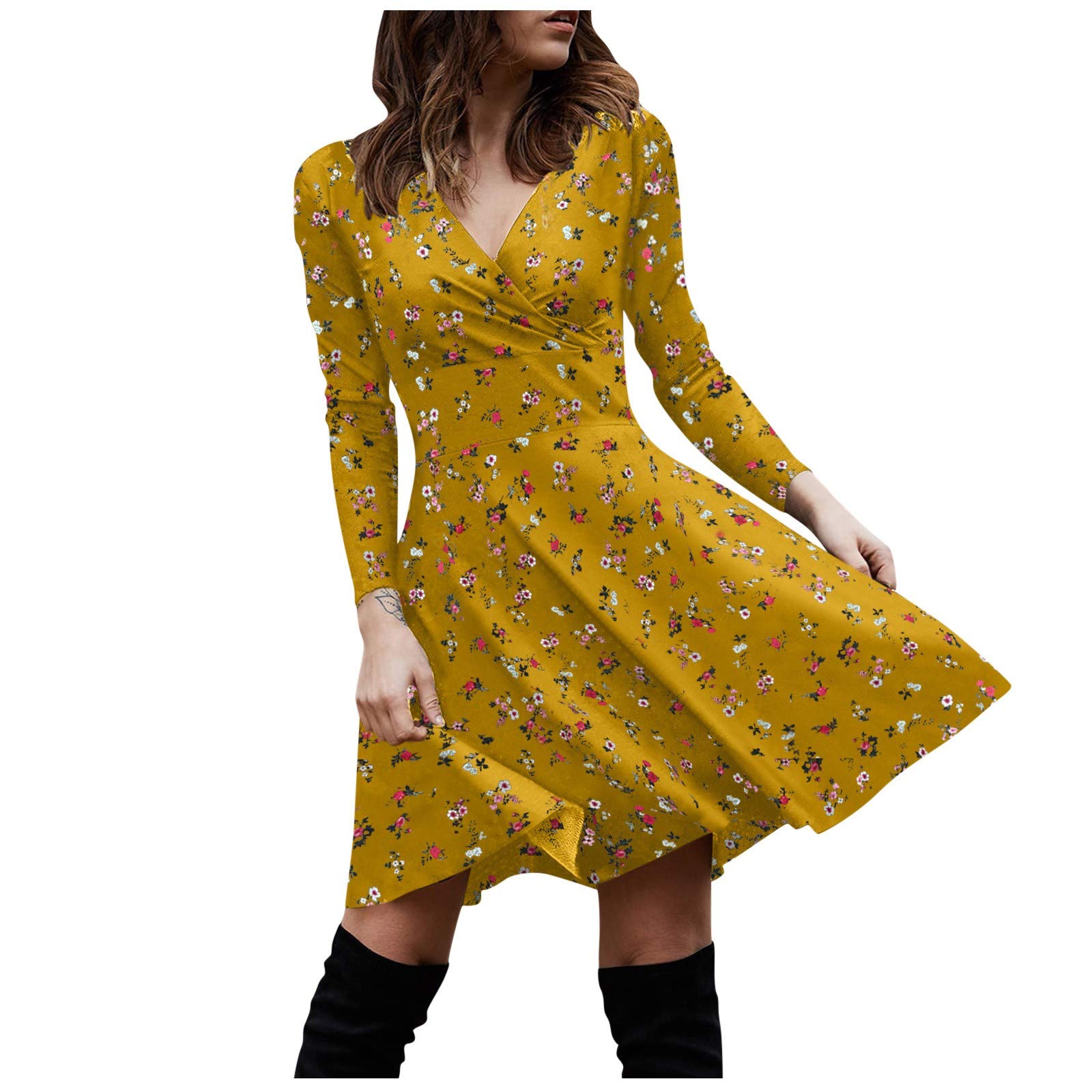 Flattering Plus Size V-Neck Maxi Dress for Women - Tummy Control Party & Date Night Dress - Perfect for Weddings, Vacations & Special Occasions