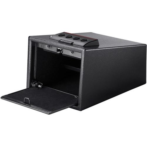 Barska AX12432 Quick Access Biometric Pistol Safe - Secure Handgun Storage for Home, Office & Travel | Fast Keypad & Fingerprint Entry for Emergency Protection