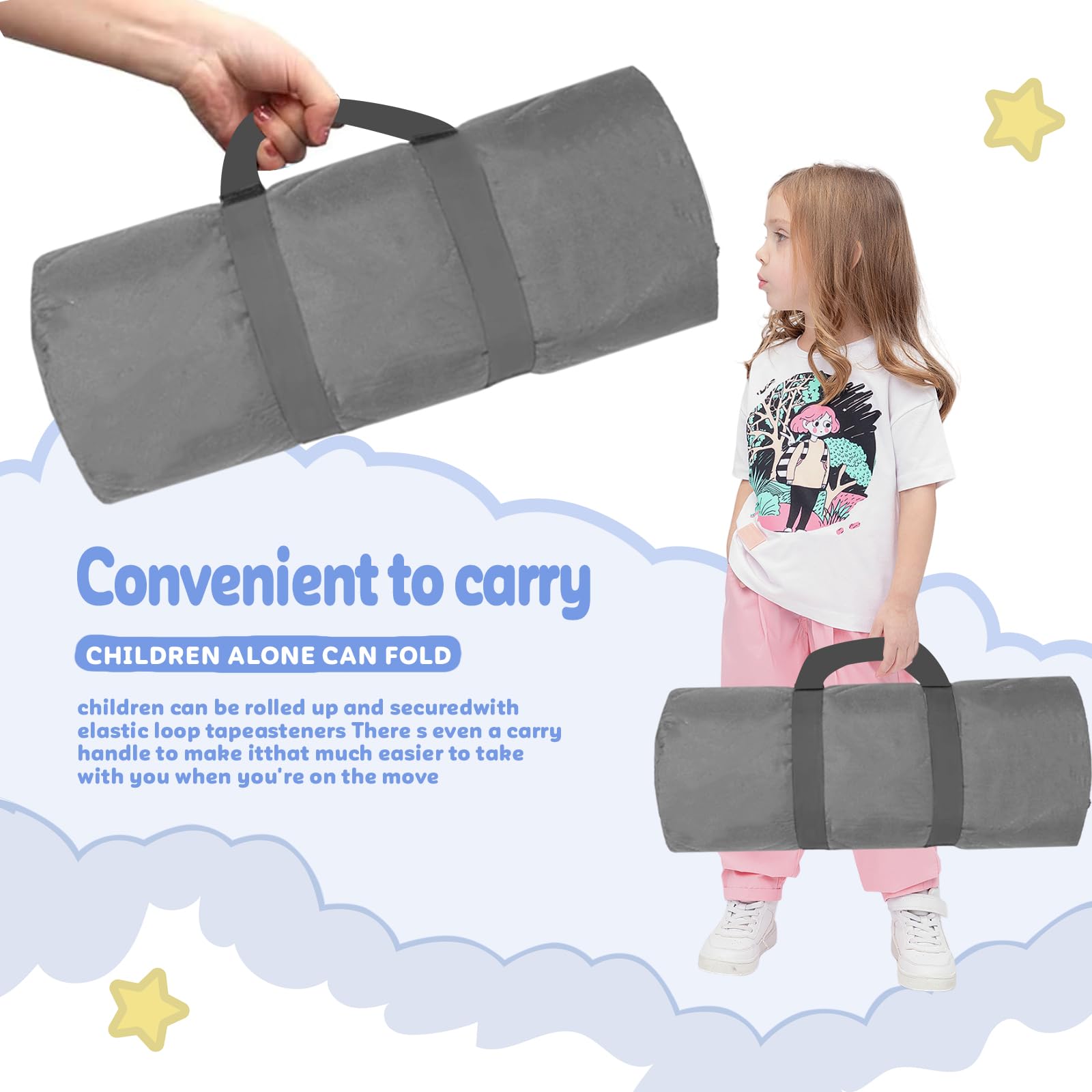 Personalized Toddler Nap Mat with Pillow & Blanket - Custom Name Daycare Sleeping Bag for Boys & Girls, Portable Preschool Kindergarten Nap Sack - Perfect for Daycare, Preschool, Travel & Sleepovers