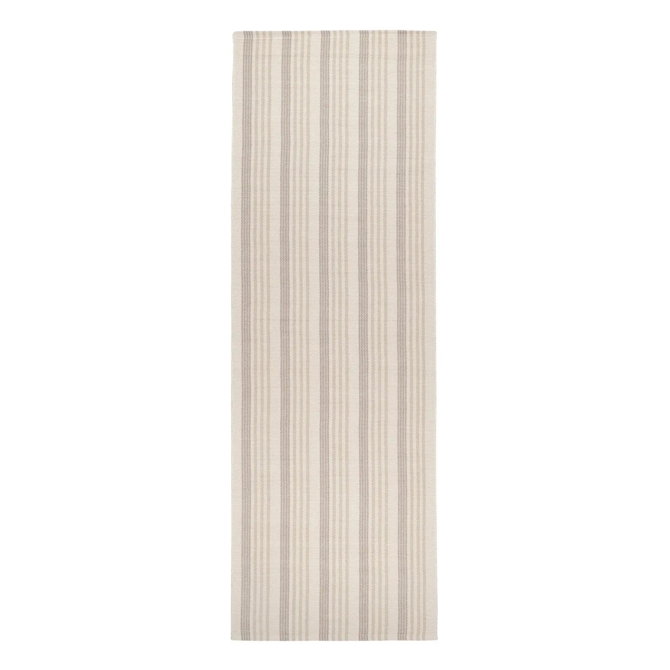 Dash & Albert Putney Stripe Ivory Handwoven Cotton Rug - Soft & Durable Area Rug for Living Room, Bedroom, Dining Room - Perfect for Farmhouse, Coastal & Boho Decor Styles
