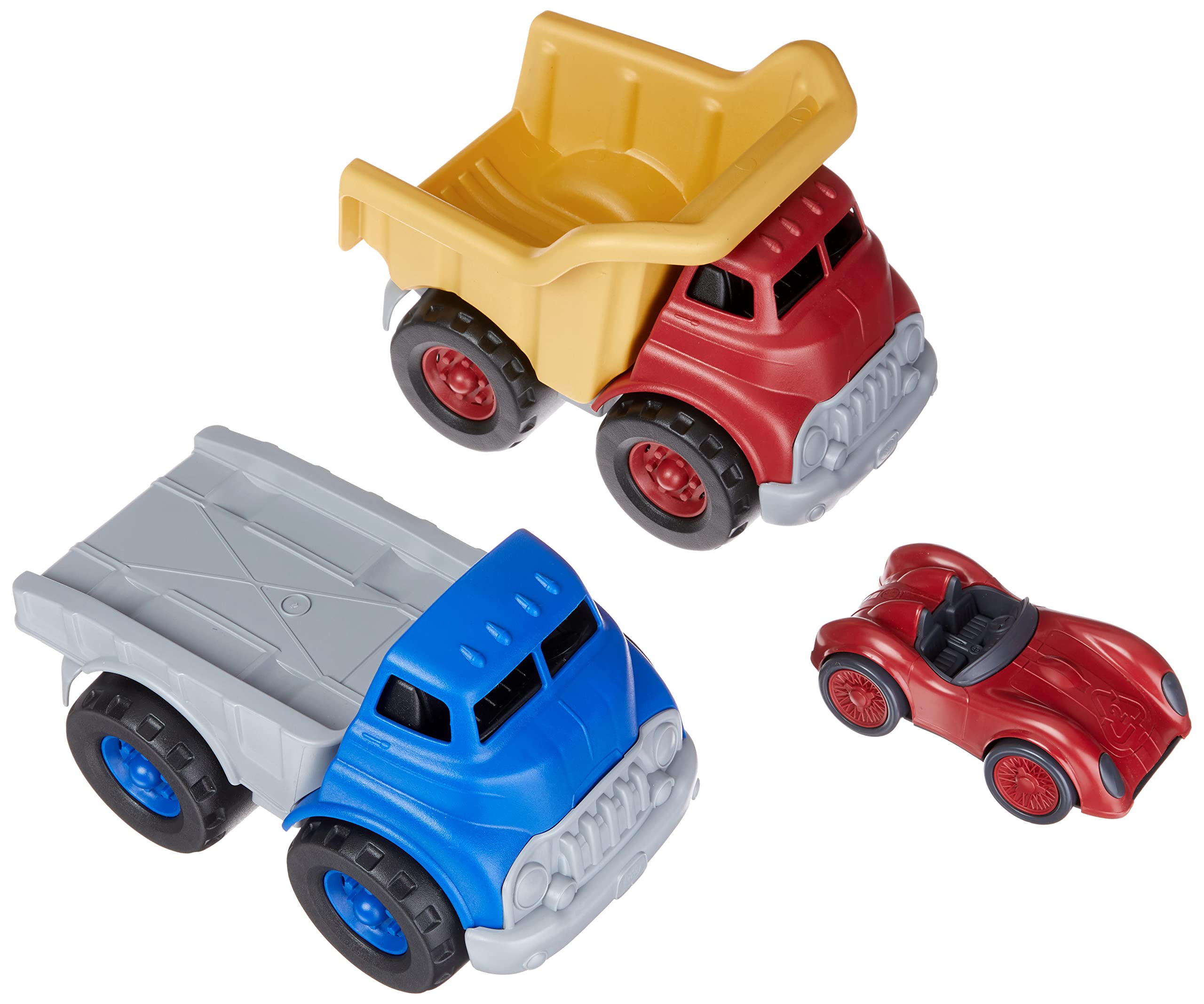 Green Toys Flatbed with Dump Truck - Eco-Friendly Kids Toy for Sandbox & Construction Play | STEM Learning & Outdoor Fun