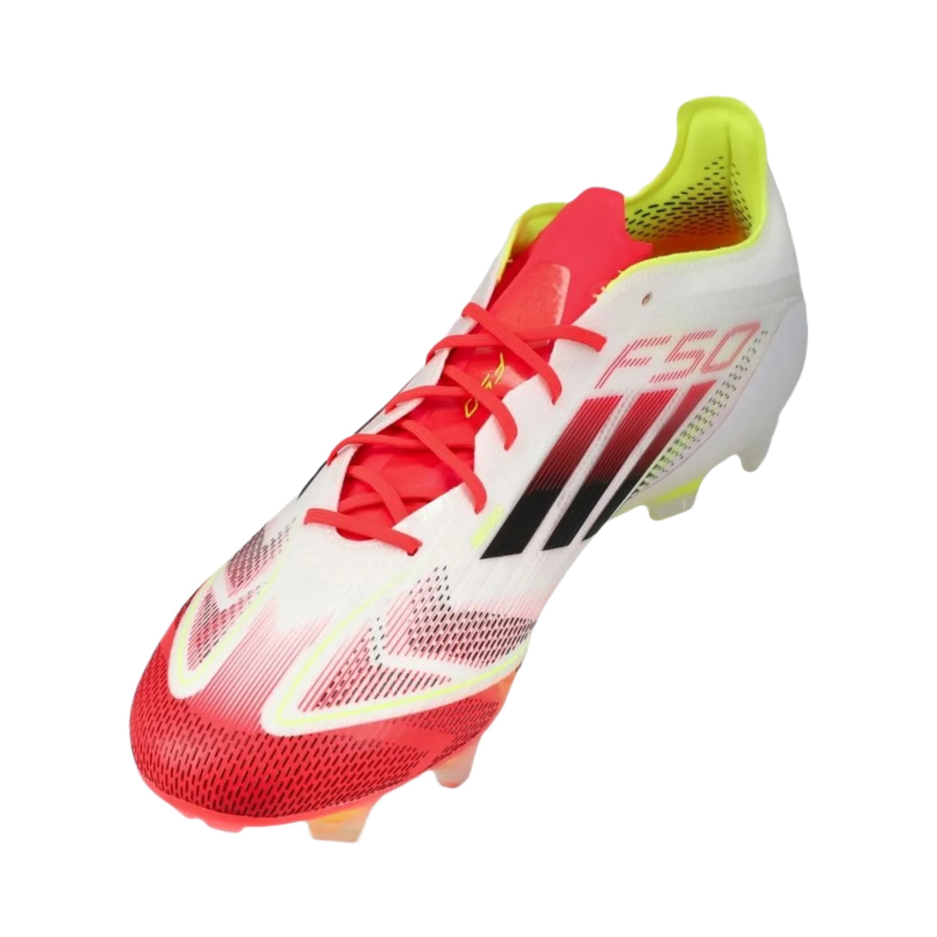 adidas F50 Elite FG Soccer Cleats for Men - White/Black/Solar Yellow - Lightweight Football Shoes for Firm Ground - Perfect for Matches & Training Sessions