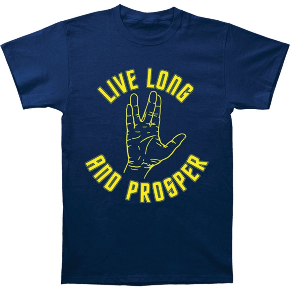 **Star Trek Live Long and Prosper Short Sleeve T-Shirt for Men – XXXLarge Size – Comfortable Cotton Tee for Fans, Cosplay, and Casual Wear**
