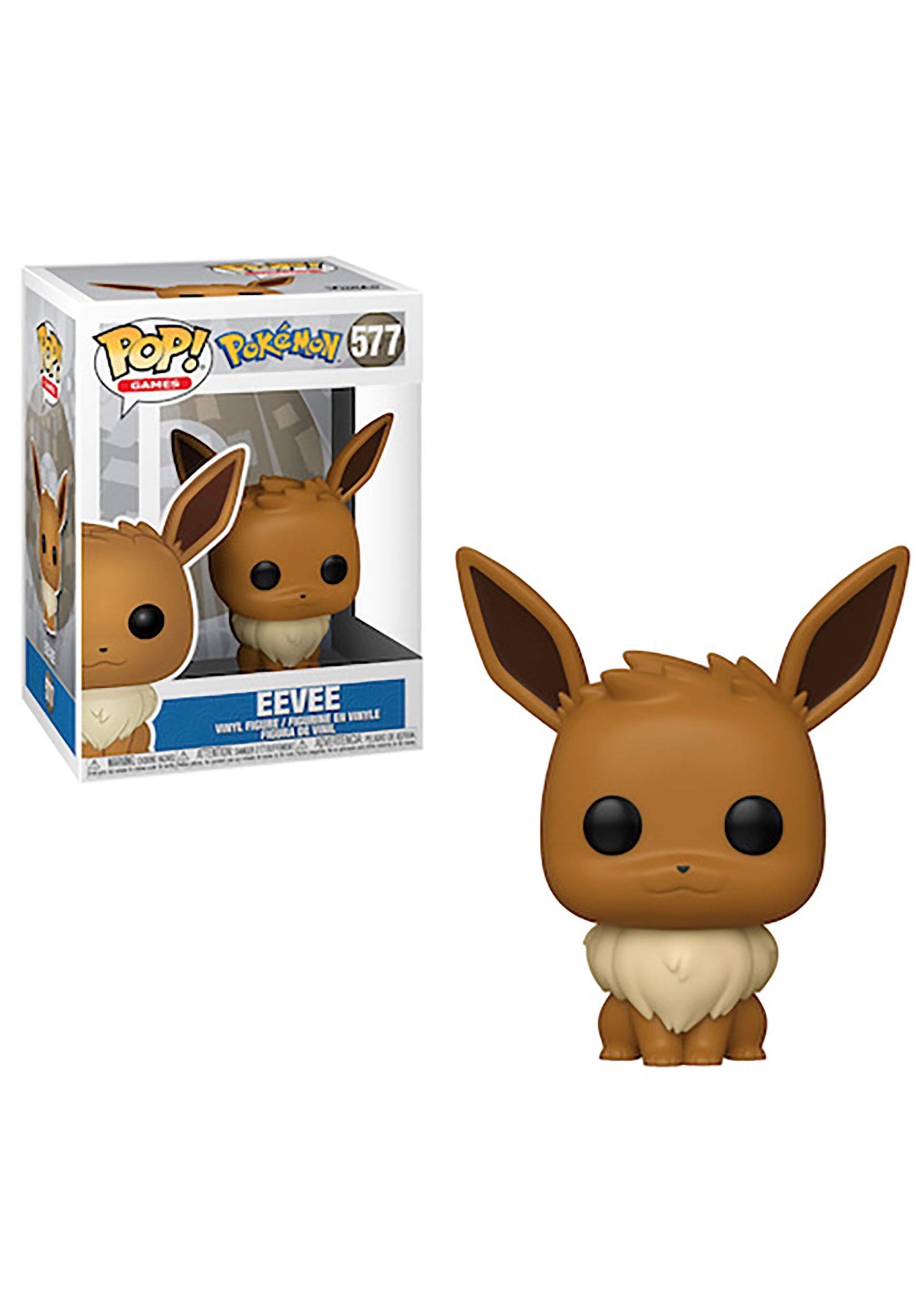 Funko Pop! Games: Pokemon Eevee Vinyl Figure - Collectible Toy for Pokemon Fans, Perfect for Display, Gifts, and Gaming Room Decor