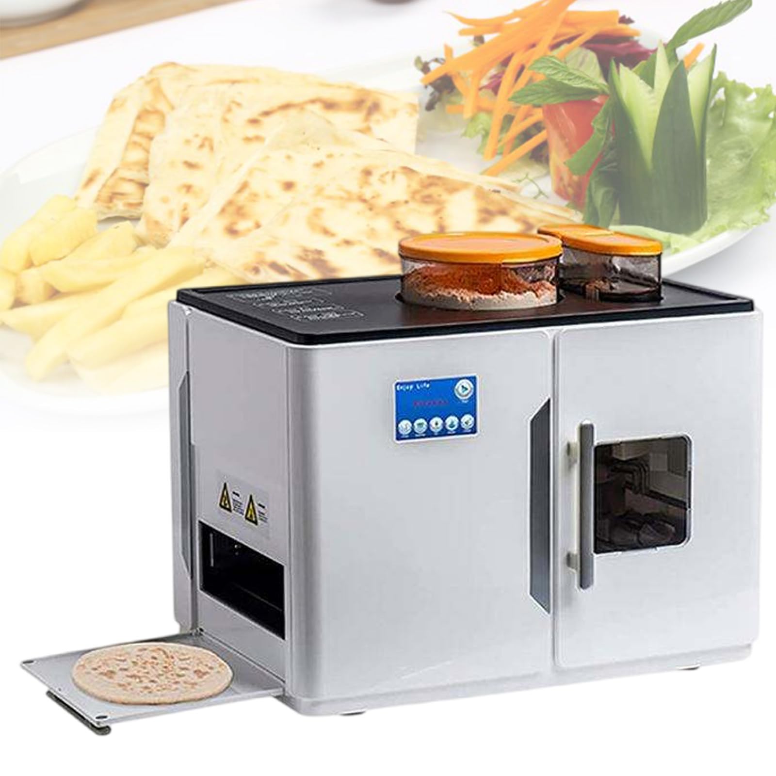 Fully Automatic Roti Maker Machine - Electric Chapati, Tortilla, Pancake & Flatbread Maker for Home Use | Perfect for Chapati, Naan, Pita, Corn Cakes & Flour Tortillas | Ideal for Indian Cooking, Mexican Cuisine & Breakfast Preparation
