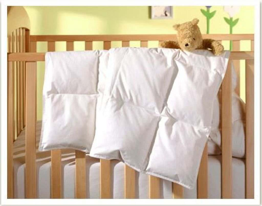Mackenza White Down Baby Comforter - Ultra Soft & Hypoallergenic Blanket for Newborns & Toddlers - Perfect for Nursery, Stroller & Travel Use