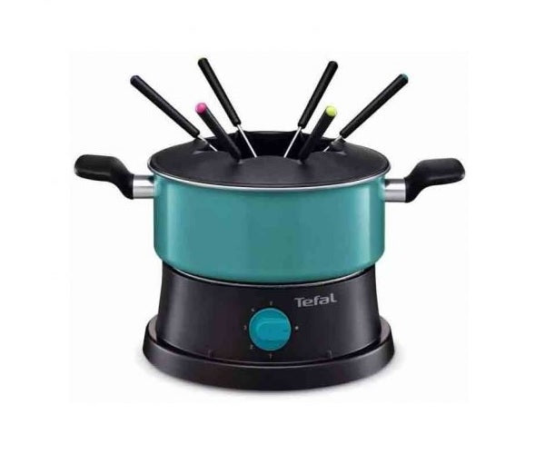 Tefal Fondue Simply Compact - Electric Cheese & Chocolate Fondue Set for 6 People, Perfect for Parties, Family Gatherings & Romantic Dinners