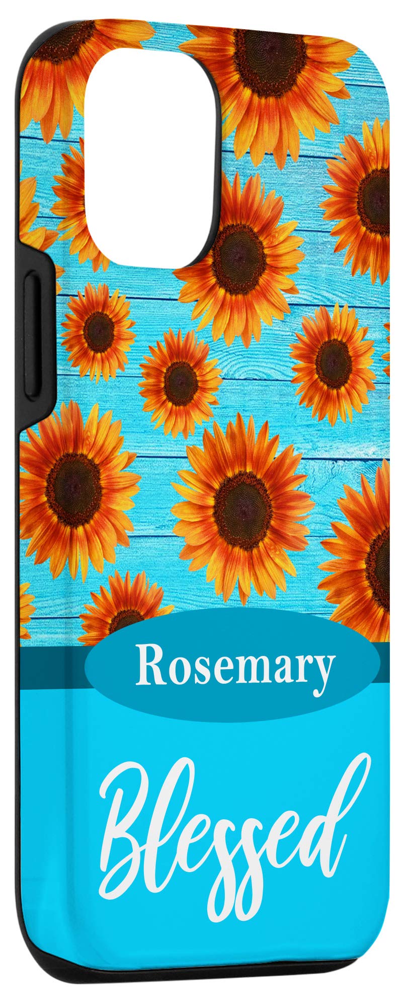 Premium iPhone 12/12 Pro Case - Blessed Sunflower Pattern in Turquoise Aqua Teal | Durable Protective Cover for Everyday Use, Travel & Outdoor Activities