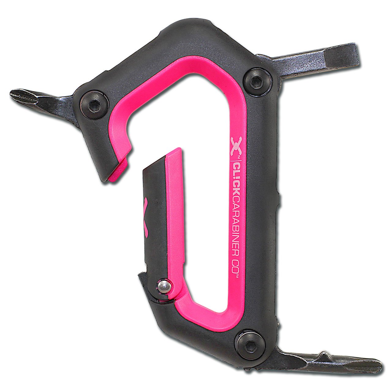 Alpine Ski Carabiner Tool - Durable & Lightweight Climbing Clip for Skiing, Hiking & Outdoor Gear (Neon Pink) - Perfect for Backpacks, Keychains & Sports Equipment Accessories