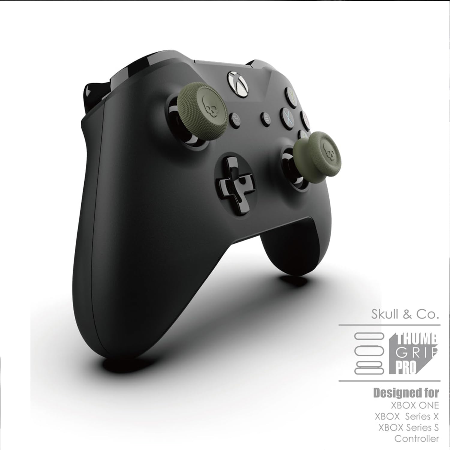 Skull & Co. Xbox Controller Thumb Grips - 6-Pack Black Analog Stick Covers for Enhanced Grip & Comfort | Compatible with CQC, FPS & Skin Styles | Perfect for Gaming, Esports & Long Play Sessions