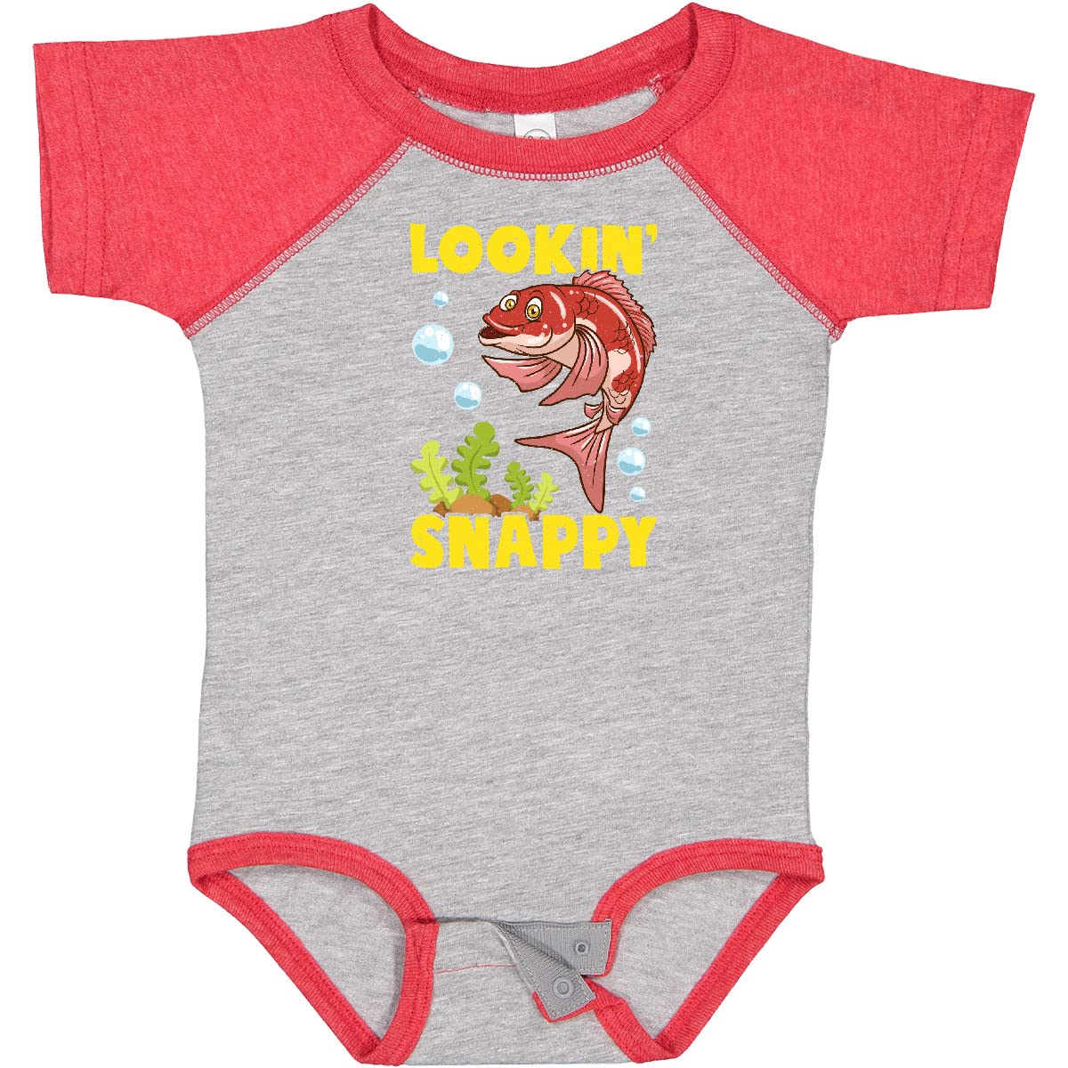 Inktastic Red Snapper Funny Fish Baby Bodysuit - Cute Infant Onesie for Boys & Girls - Perfect for Beach Vacations, Family Photos & Everyday Wear