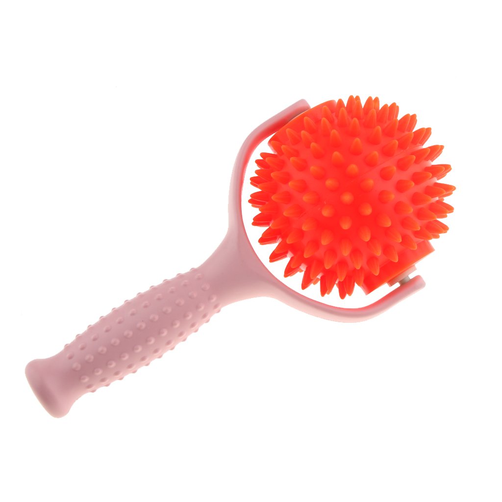 2PCS Spiky Massage Balls with Handle - Deep Tissue Muscle Relaxation for Back, Neck & Shoulder Pain Relief - Perfect for Home, Gym & Office Use - Self Massage Roller for Athletes & Desk Workers