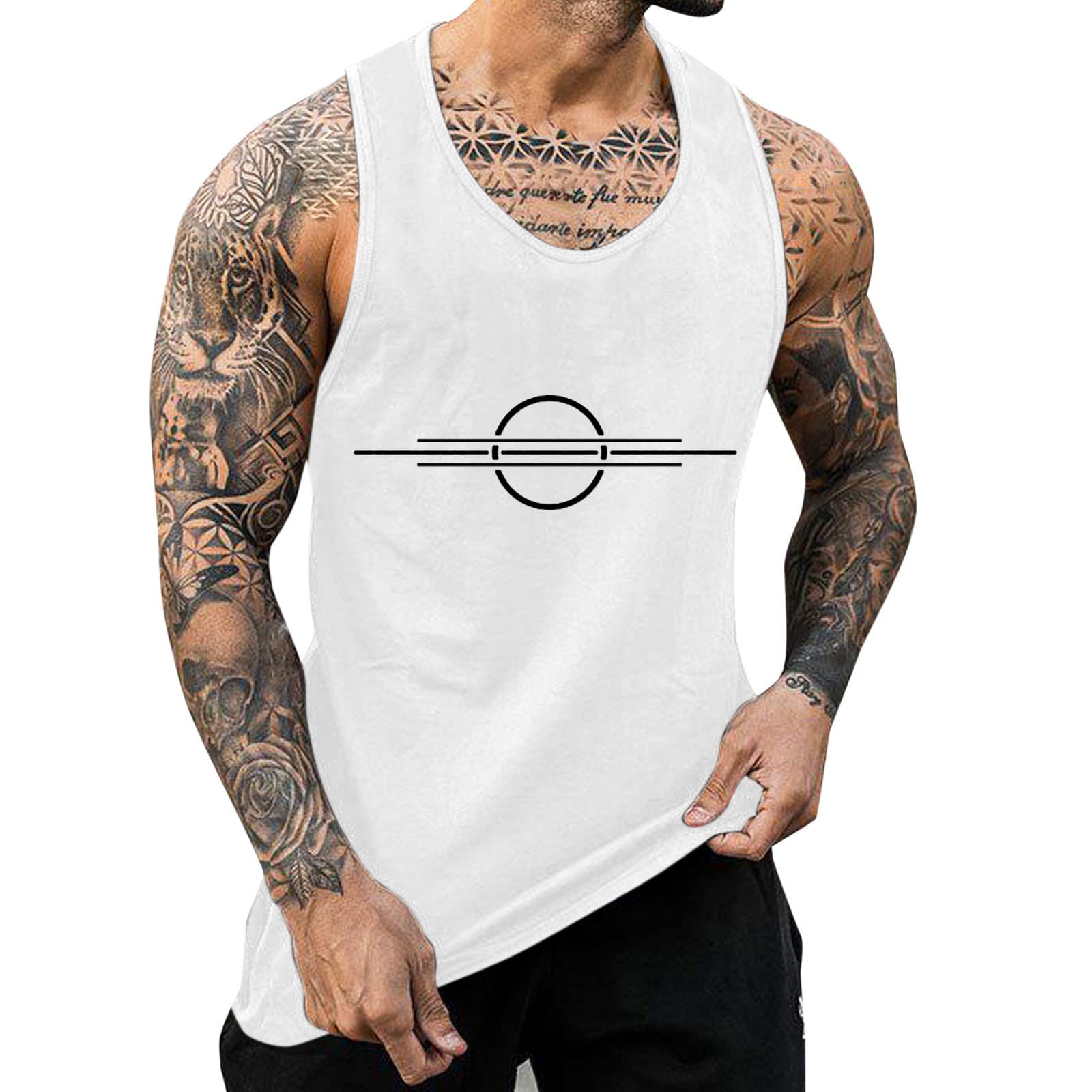 Men's Compression Tank Top - Breathable Workout Shirt for Gym, Bodybuilding & Summer Training - Muscle Fit Sleeveless Shirt for Active Lifestyle & Sports