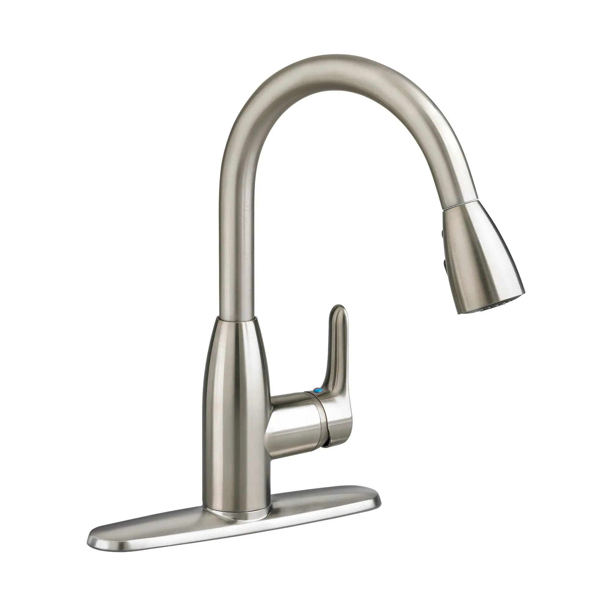 Colony® Soft Single Handle Pull Down Dual Spray Kitchen Faucet - 2.2 GPM/8.3 LPM - High Arc Brushed Nickel Sink Faucet for Modern Kitchens, Dishwashing & Food Prep