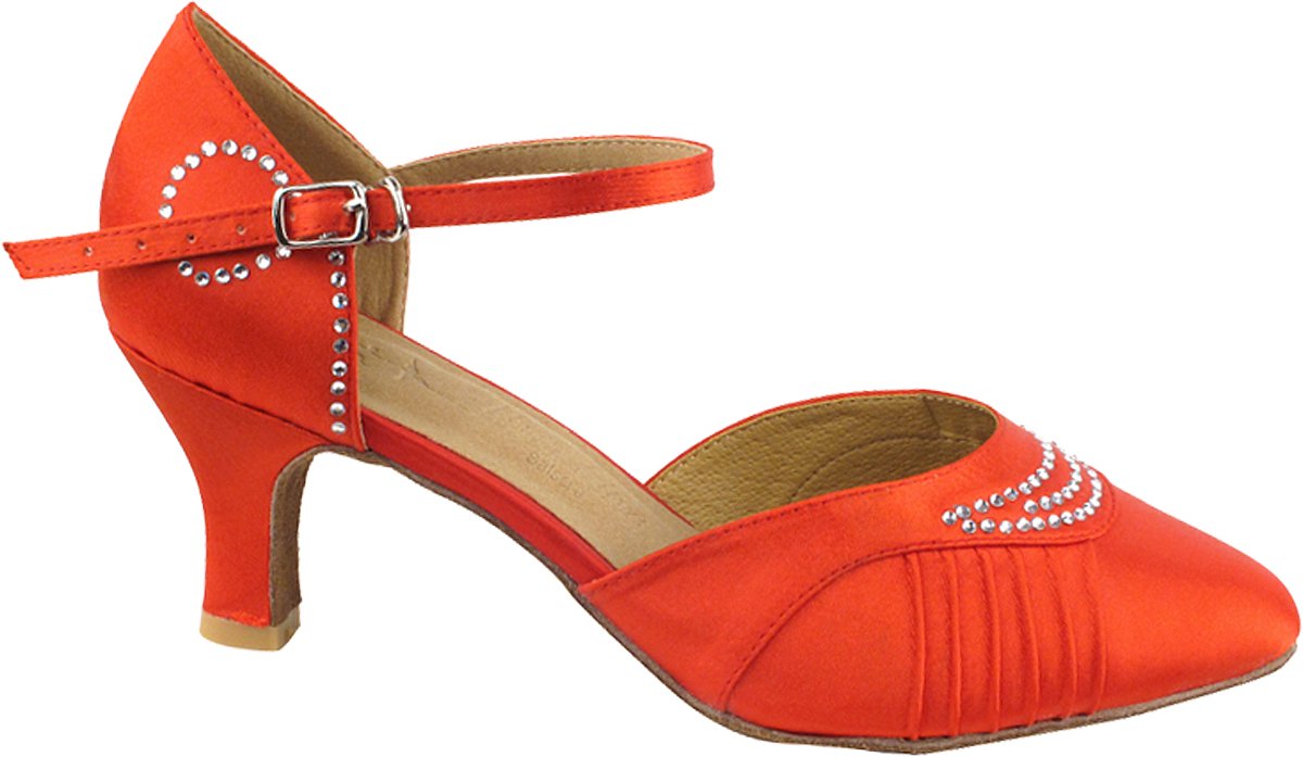 Professional Salsa Ballroom Tango Latin Dance Shoes for Women - 2.5 Inch Heel with Free Wire Brush (Style 1397) | Perfect for Social Dancing, Performances & Dance Competitions