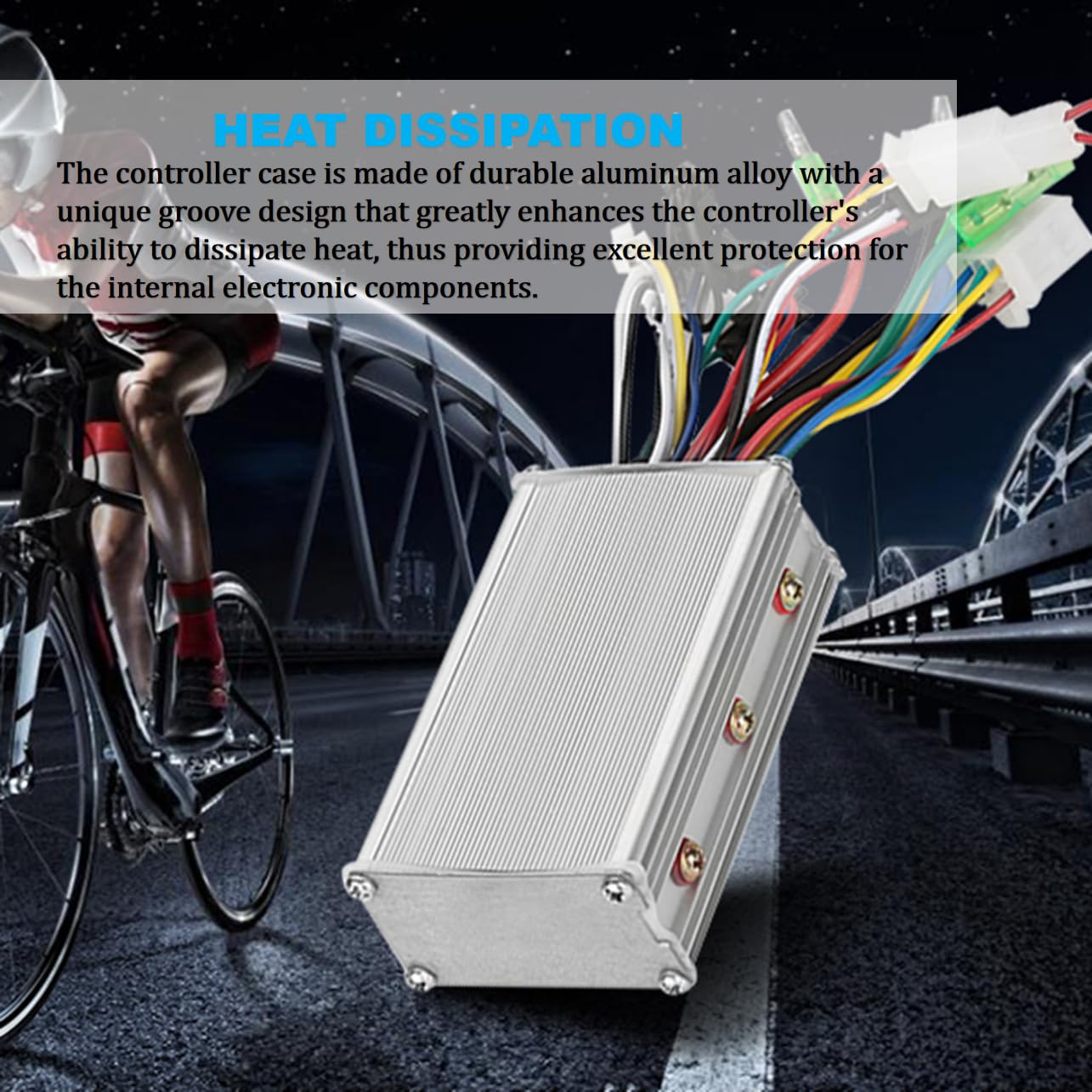 36V/48V 350W Brushless Motor Controller for Electric Bikes & Scooters - Waterproof E-Bike Speed Controller with LCD Display - Perfect for Commuting, Off-Road Adventures & DIY Electric Vehicle Projects
