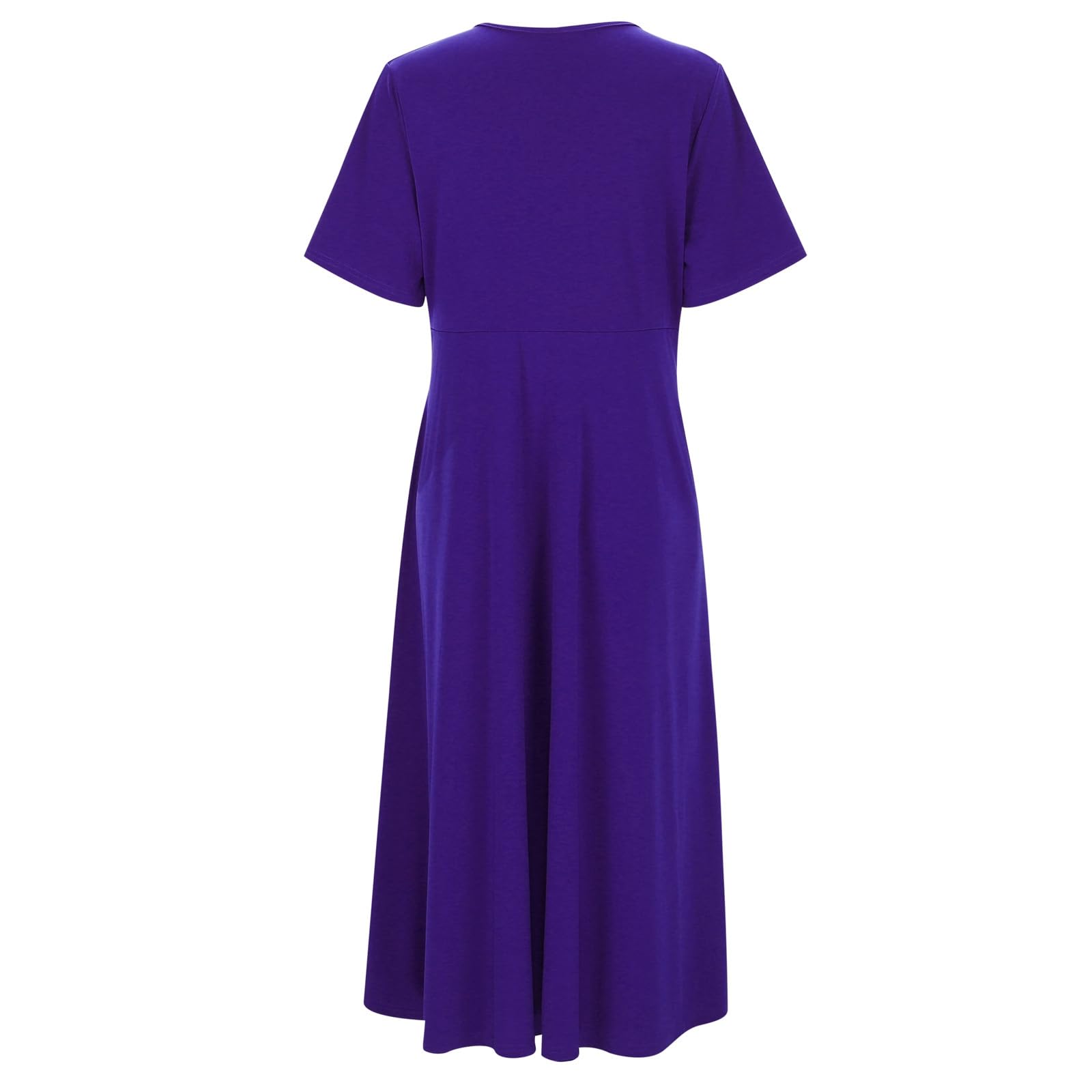 Aniywn Women's Summer Dresses with Pockets 2024 - Crewneck Short Sleeve Flowy Maxi Dress, Loose Beach Cover Up & Casual Sundress - Perfect for Vacations, Outdoor Parties and Summer Travel