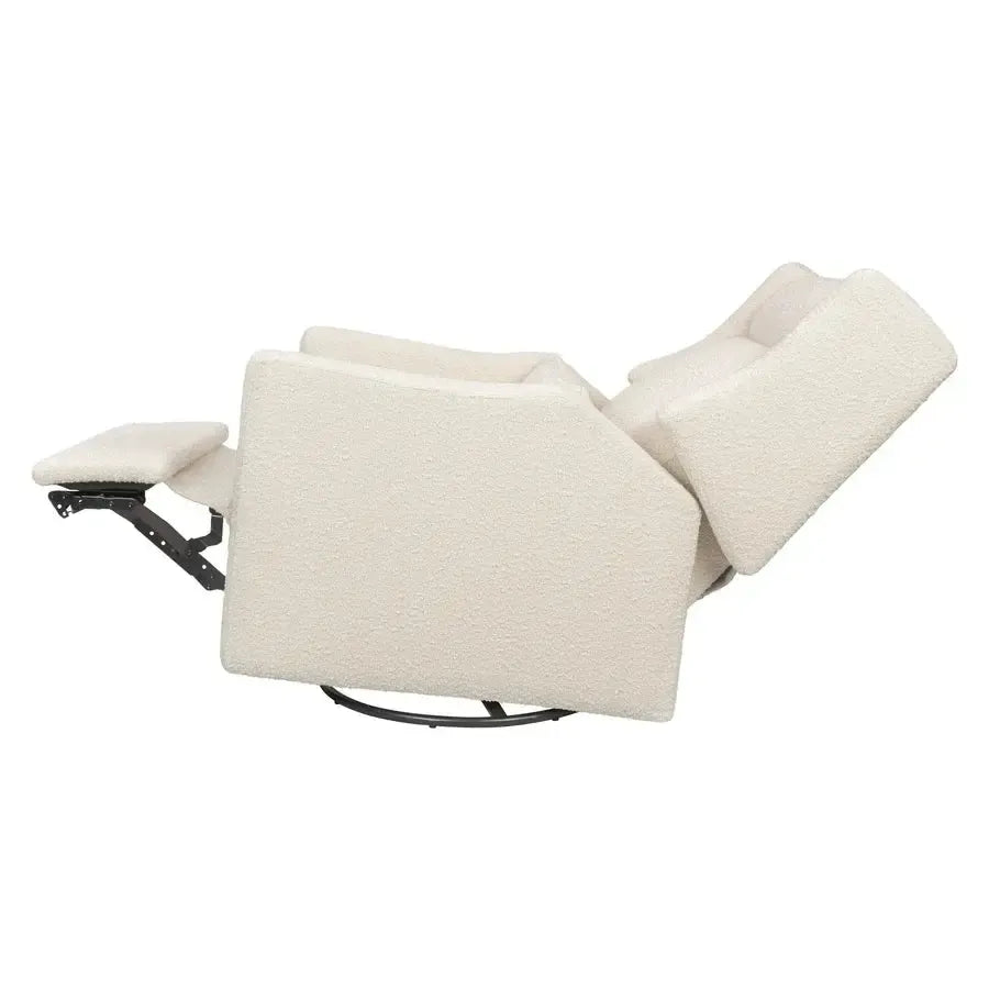 Babyletto Kiwi Plus Electronic Glider & Recliner with Adjustable Headrest - Ivory Boucle Fabric - Nursery Glider Chair for Breastfeeding, Rocking Baby to Sleep & Relaxing