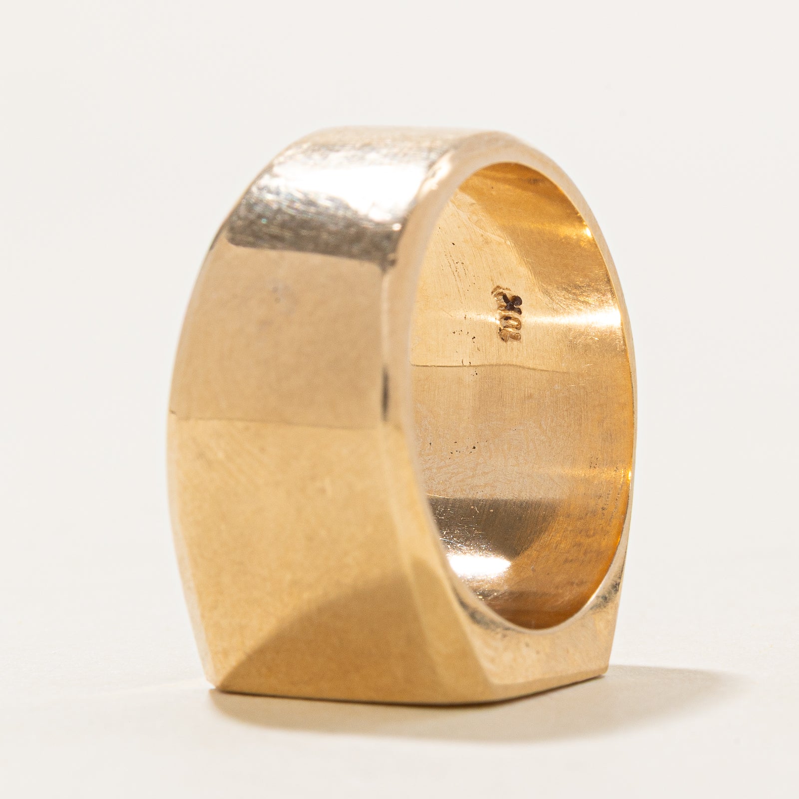 0.08ct Flush Diamond Signet Ring for Men & Women - Size 9 | Minimalist Wedding Band, Promise Ring, or Everyday Jewelry Gift