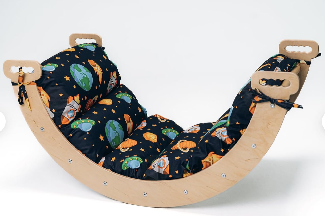 Woodandhearts Climbing Arch Cushion - Soft Play Toddler Floor Cushion for Kids | Montessori Climbing Pillow & Handmade Nursery Furniture | Perfect for Playrooms, Daycares & Indoor Play Areas