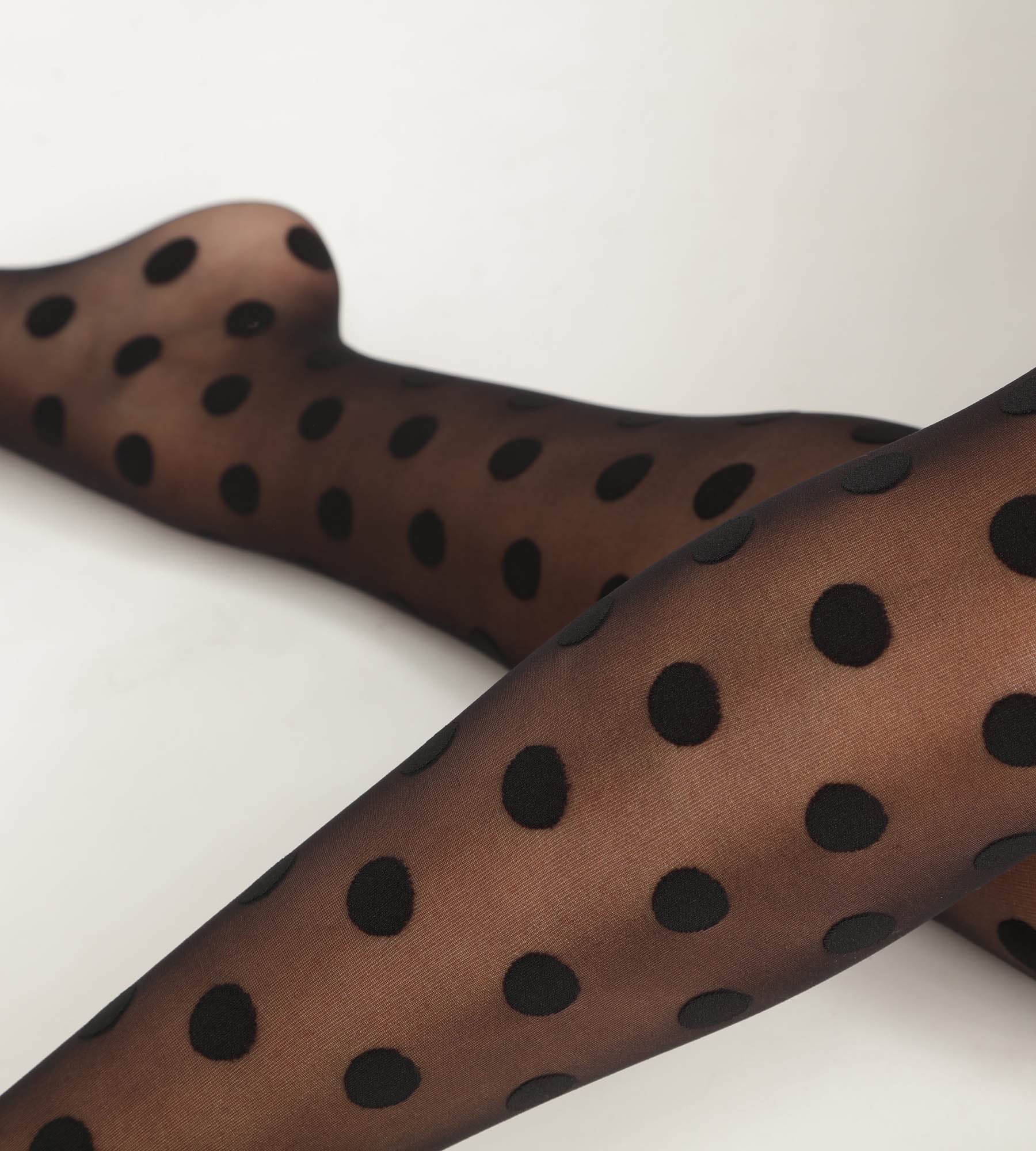 Black Polka Dot Sheer Tights for Women - Stylish & Comfortable - Perfect for Office, Parties, and Everyday Wear