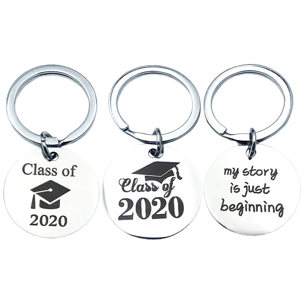 Amosfun Stylish Stainless Steel Keychains for Women - 3-Pack Creative Letter Pendant Keyrings, Perfect for Gifts, Daily Use, and Travel Accessories