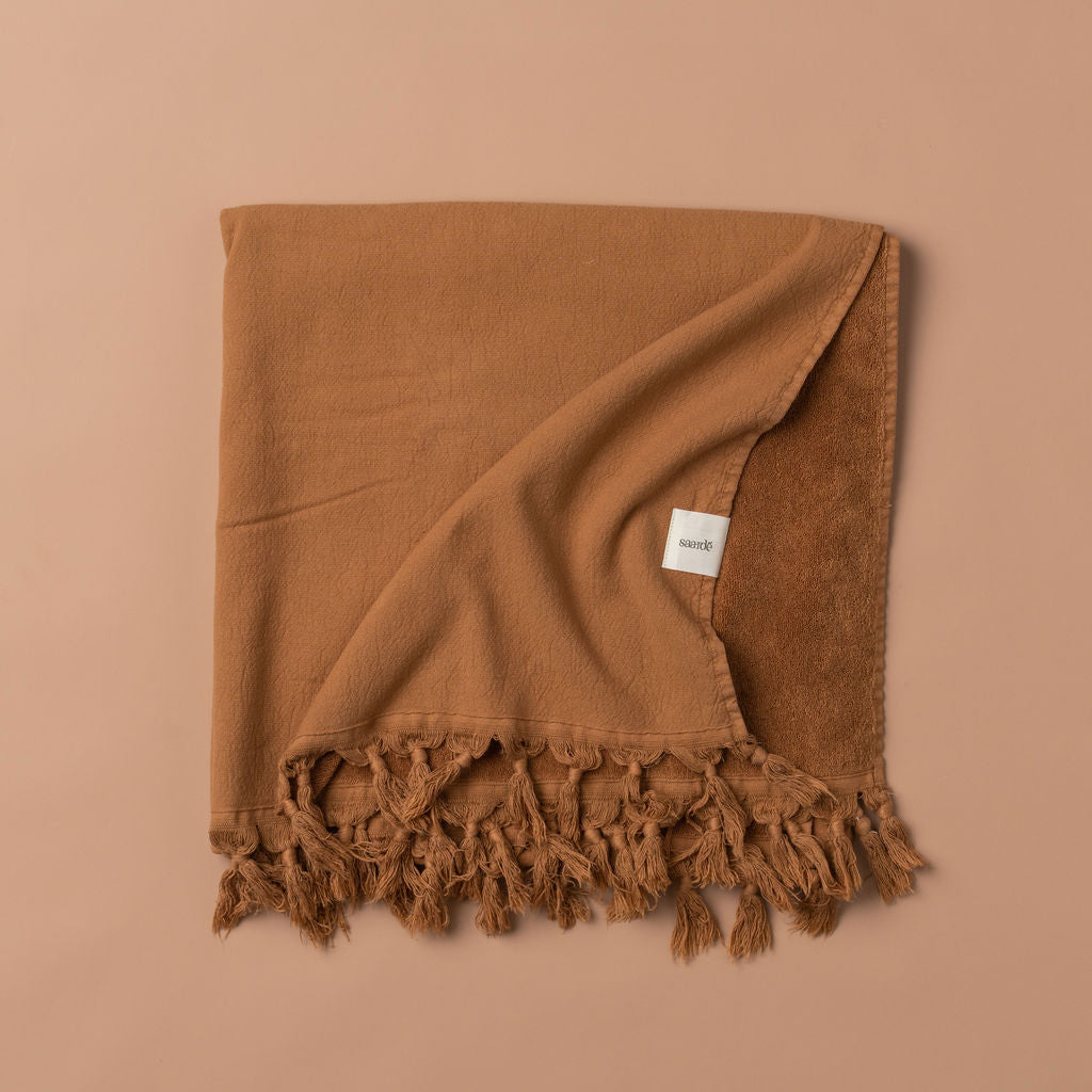 Vintage Wash Bath Sheet Bundle - Super Soft & Absorbent Cotton Towels in Terracotta | Perfect for Spa, Bathroom & Beach Use