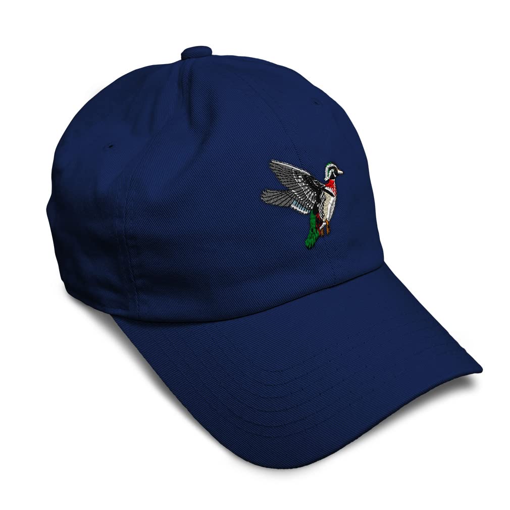 Soft Cotton Twill Baseball Cap with Wood Duck Embroidery - Unisex Dad Hat for Men & Women | Outdoor Activities, Casual Wear, Hunting & Fishing Accessories