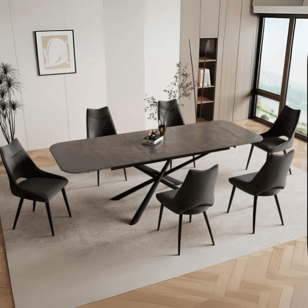 Mavise Extendable Dining Table - Expandable Wooden Table for 6 to 10 People - Perfect for Small Spaces, Family Gatherings & Dinner Parties