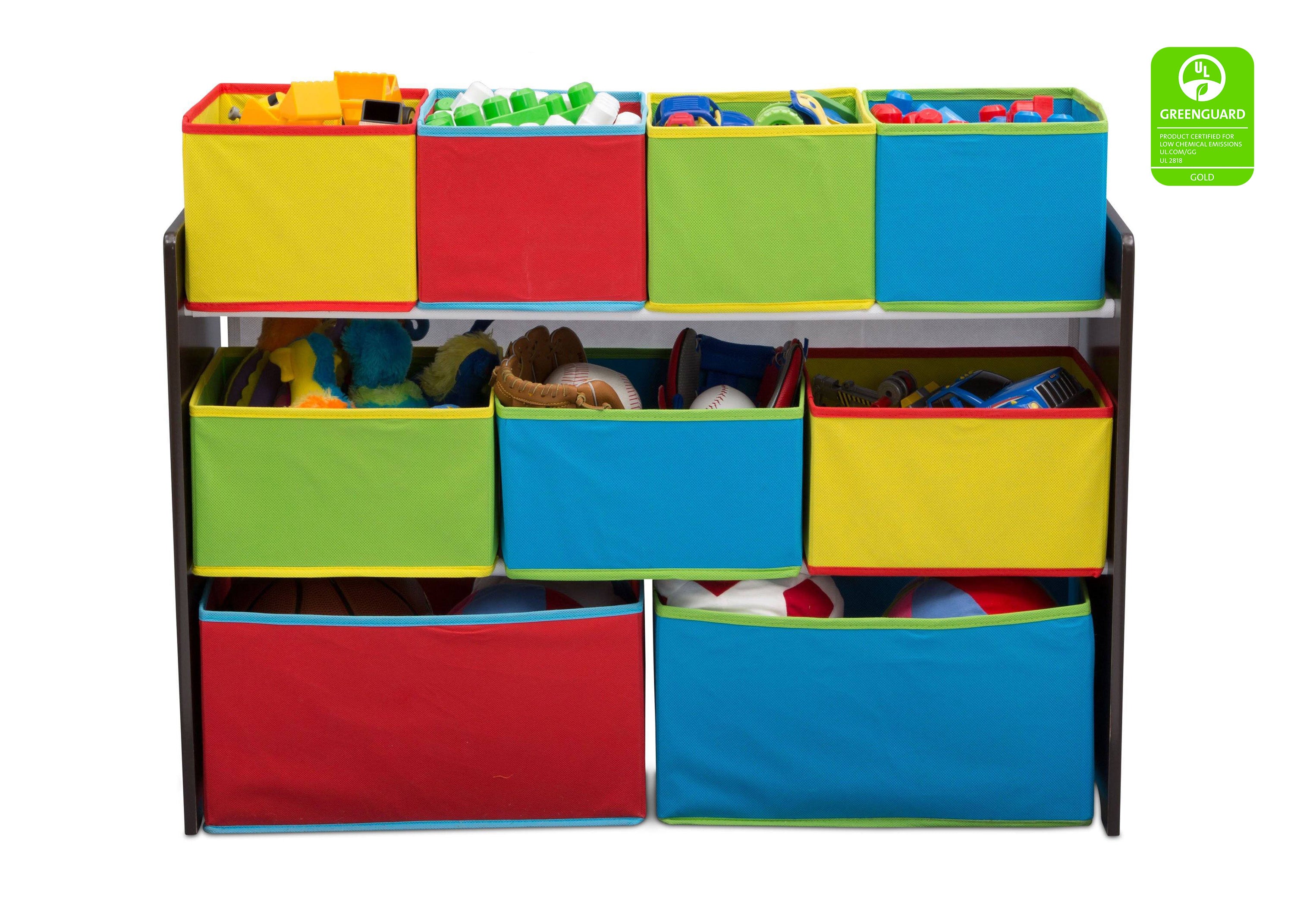 Deluxe Multi Bin Toy Organizer with Storage Bins - Kids Room Organization Solution for Toys, Books & Crafts - Perfect for Playrooms, Daycares & Home Storage