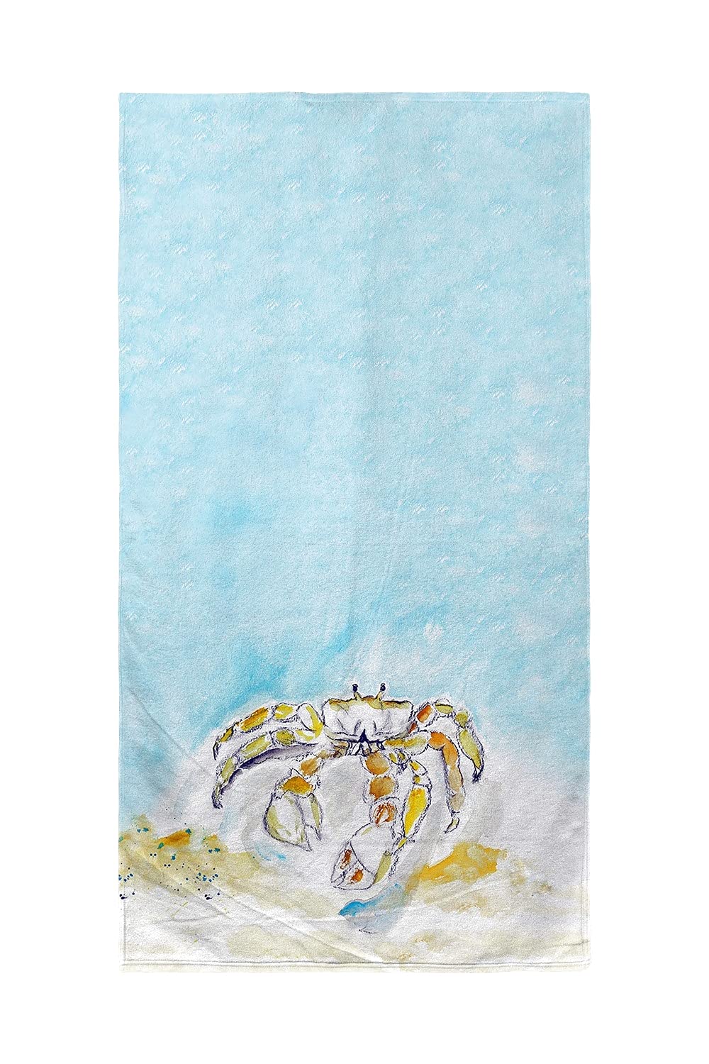 Betsy Drake Ghost Crab Beach Towel - Large Soft Sandproof Quick-Dry Towel for Pool, Beach, Vacation, Travel | Coastal Decor, Summer Essential