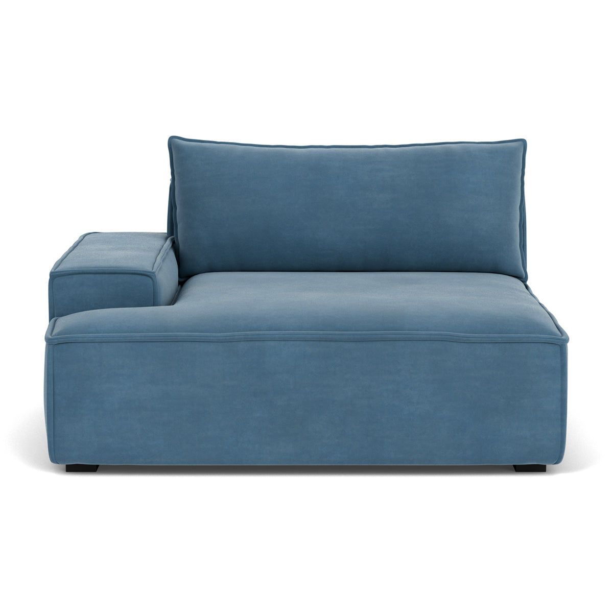 Daphne Velvet Left Arm Modular Sofa - 1 Seater Modern Living Room Furniture for Small Spaces, Apartments & Cozy Home Decor