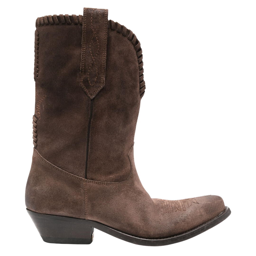 Dark Brown Suede Wish Star - Stylish Women's Ankle Boots for Fall & Winter Fashion | Perfect for Office, Party & Casual Outfits