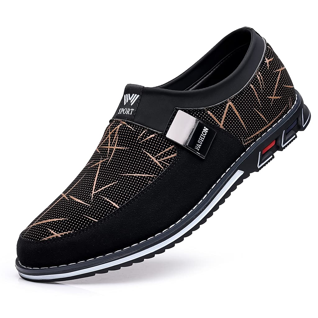 Premium Men's Casual Sneakers & Loafers - Comfortable Walking Shoes for Business, Office & Outdoor | Luxury Leather Dress Shoes for Men | Perfect for Work, Driving & Daily Wear