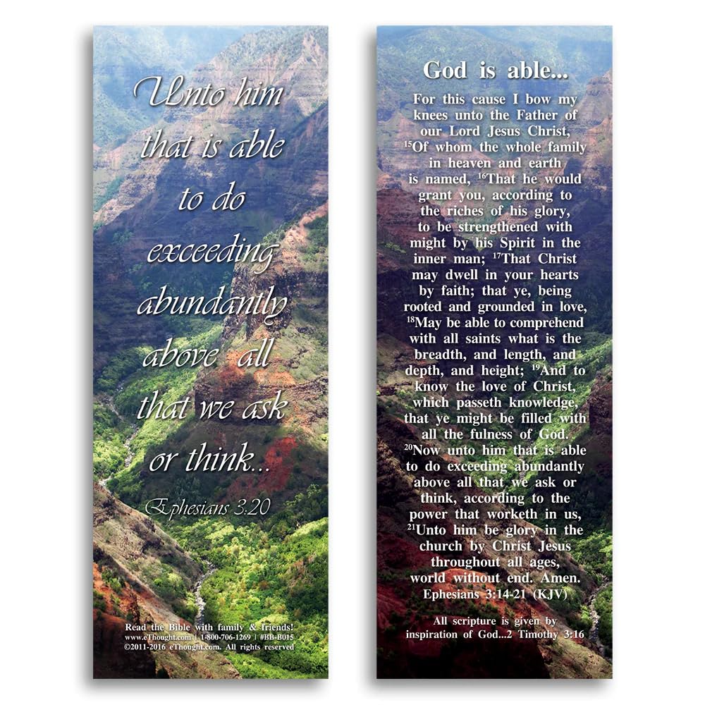 God Is Able - Set of 25 Inspirational Bible Reference Cards (2